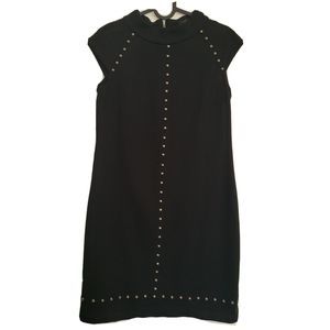 CYNTHIA STEFFE Women's Dress Size 2 Brass Details NWOT Classic Small Black Dress